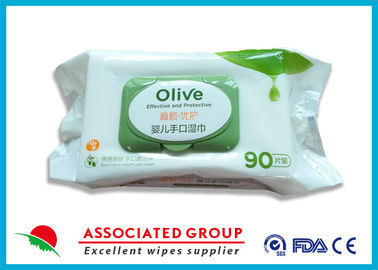 Chất liệu Spunlace Khăn ướt dành cho bé Olive Hiệu quả &amp; Bảo vệ Kích thước 15 * 20cm
