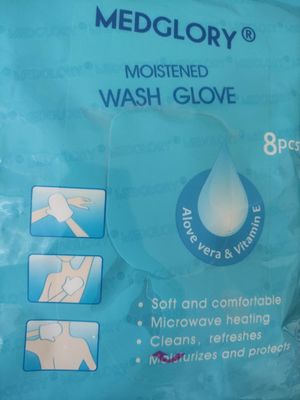 Găng tay rửa ướt Găng tay bằng lò vi sóng Làm ẩm để giúp bệnh nhân tốt hơn
