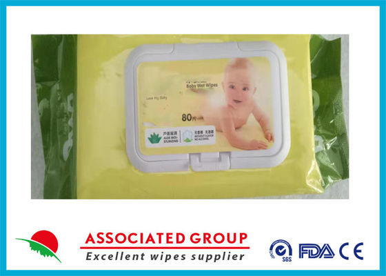 Khăn ướt em bé được chứng nhận GMP Khăn ướt không chứa cồn Paraben đã kiểm tra chất gây dị ứng