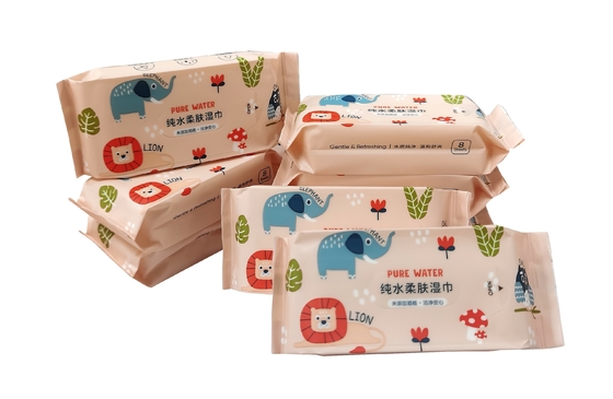 Tea Tree Oil 45GSM Baby Biodegradable Wet Wipes Rayon Spunlace