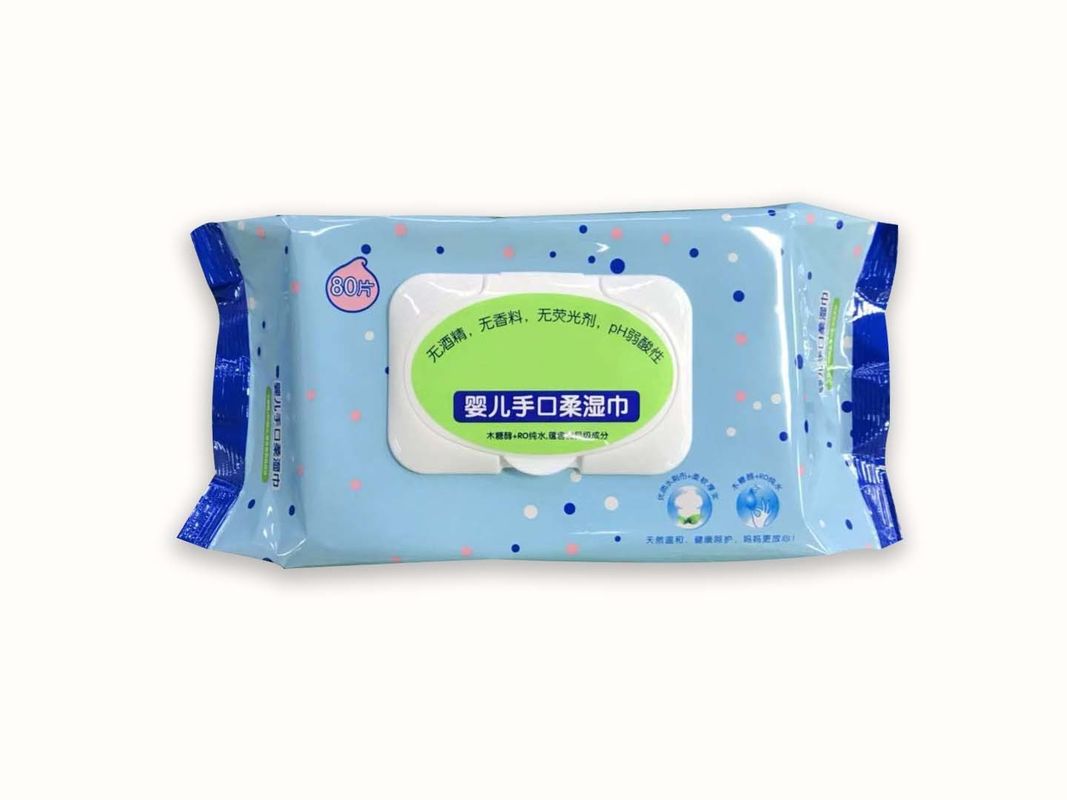 Food Grade Xylitol RO Pure Water Baby Wet Wipes PH Weakly Acid