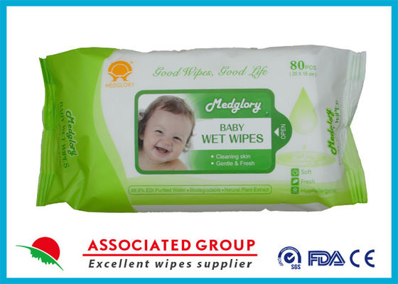 Medglory Các thành phần tự nhiên Bụi rửa ẩm ướt cho trẻ sơ sinh Hypoallergenic