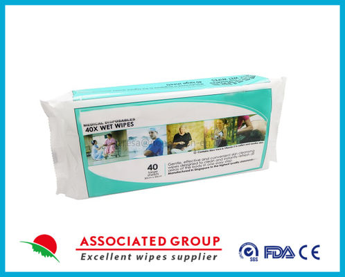 40pcs Premium toàn thân làm sạch khăn lau ướt cho người lớn - Luxury lớn cảm giác tươi tươi rửa không có nước hoa không có giường tắm