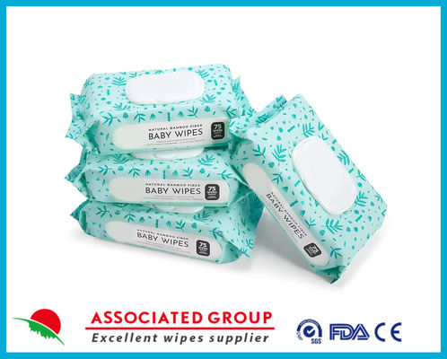 99% nước trẻ em khăn lau ẩm Bao bì 75pcs hypoallergenic Aqua sạch khăn lau trẻ em